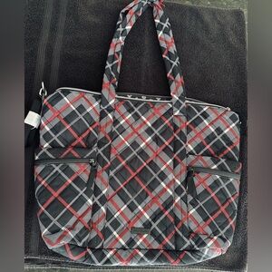 Vera Bradley NWT Large Water Repellent Paris Plaid Tote
